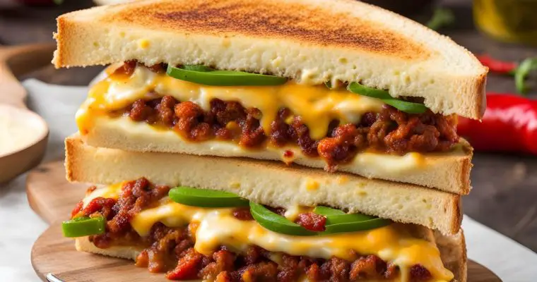 Baked chilli cheese sandwich Recipe