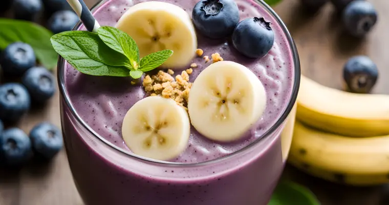 Blueberry & banana power smoothie