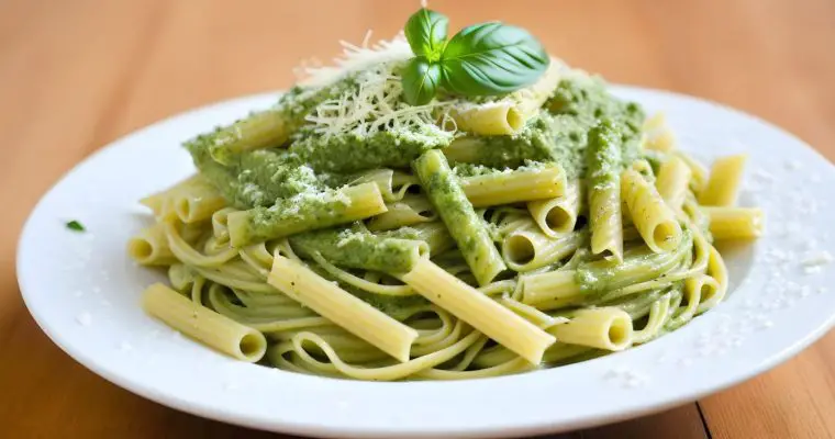 A Culinary Delight: Basil Pesto Pasta