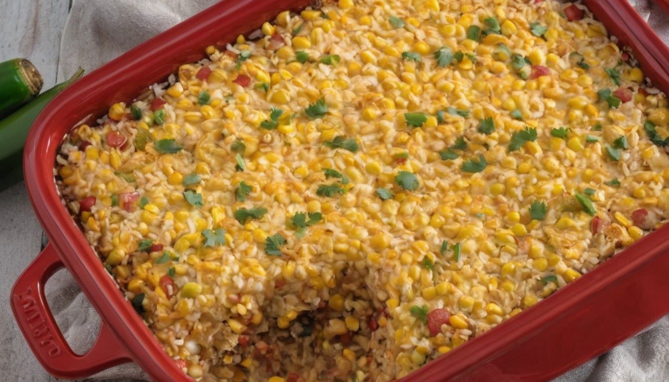 Easy Mexican Corn and Rice Casserole veg recipes Kitchen