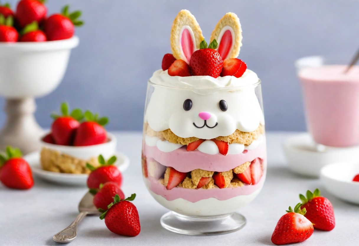 Strawberry Shortcake Easter Bunny Parfait veg recipes Kitchen